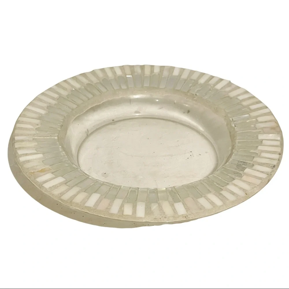 Yankee Candle Mosaic Glass Candle Dish Tray Decor